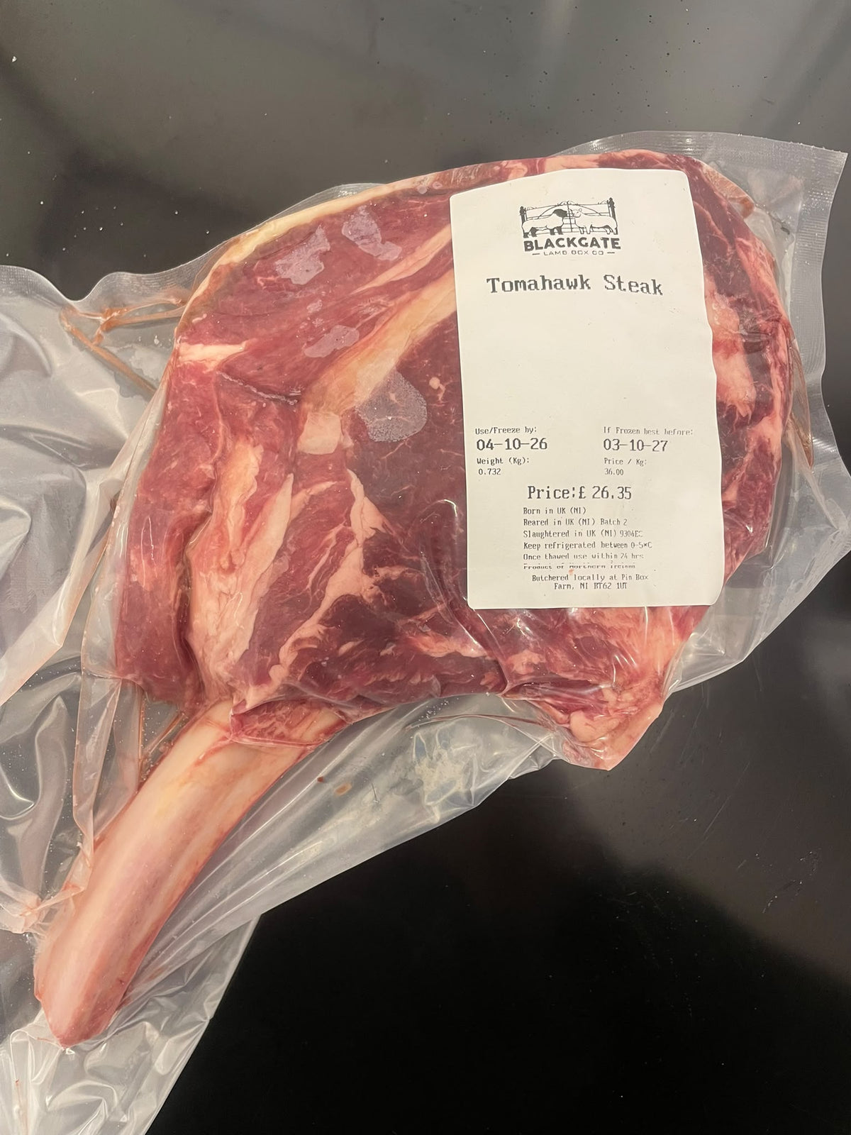£23 | British Longhorn Tomahawk Steak | 21 Days Aged | Built For Proper Steak Lovers (Copy)